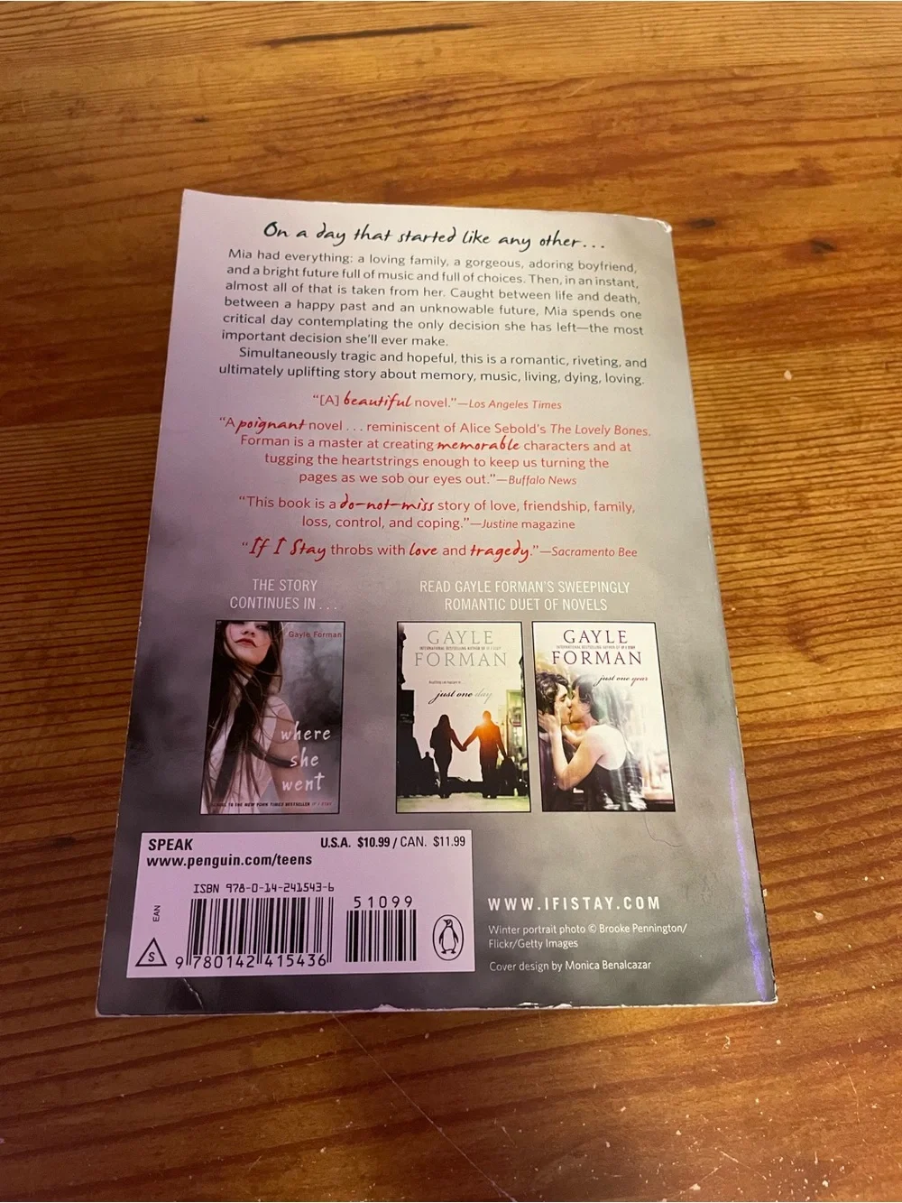 Patent k copy of If I Stay by Gayle Forman